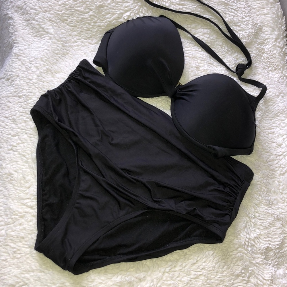 Xhilaration D/DD Black & Bikini Merona L Black